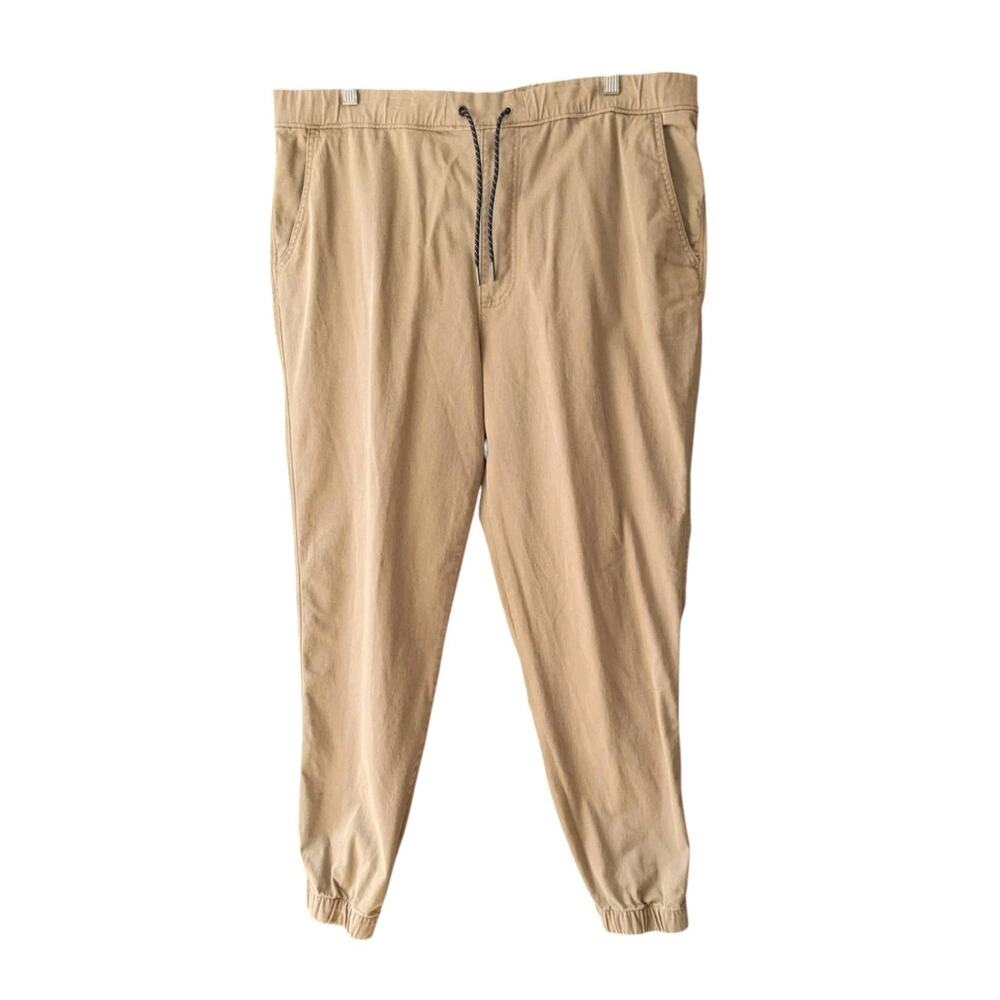 Urban Pipeline Khaki Joggers Large Drawstring Elastic Waist Casual Pants NWOT
